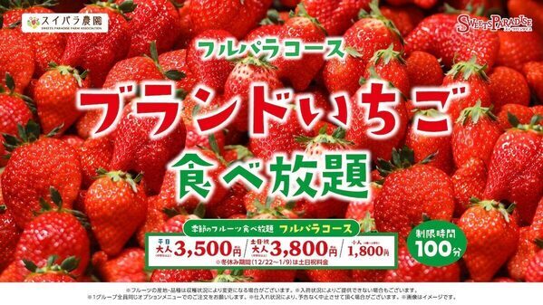 【いちご食べ放題】お口の中が幸せすぎる！ 産地直送ブランドいちごにいちごタルト、いちご大福や特製スイーツを心ゆくまで楽しむプラン