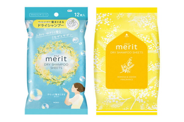 25年愛されるメリットから“ミモザの香り”が数量限定で登場！地肌すっきり、髪さらさら。「1枚で長い髪もまとまる」神シートも！