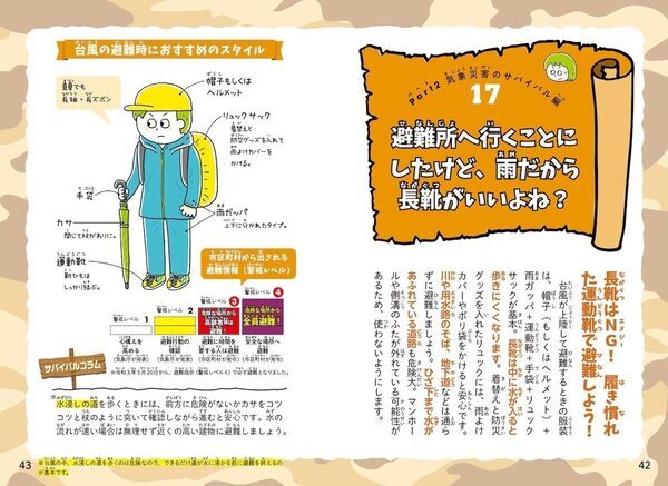 「学校帰りに大地震がきたら？」「台風の避難に長靴はNG？」大人が教えられない“生存術”を子供に。累計15万部のサバイバル防災事典