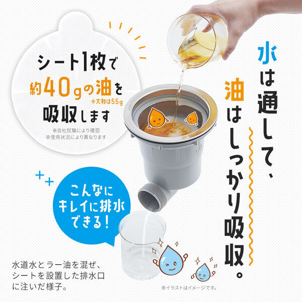 「あ、今絶対詰まった…」ラーメンの残り汁を流す罪悪感にサヨナラ！排水口に“敷くだけ”の油キャッチシートが全ズボラ民の救世主に⁉