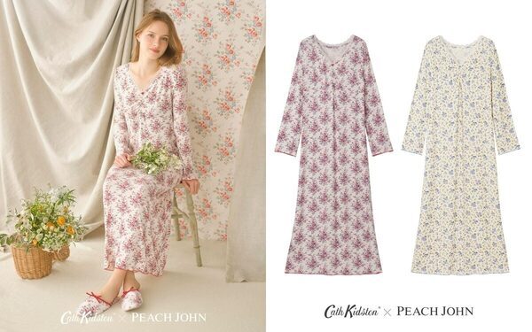 【禁断のコラボ】PEACH JOHN×Cath Kidstonが描くノスタルジックな花々に抱かれる、可愛い“誘惑”ランジェリー