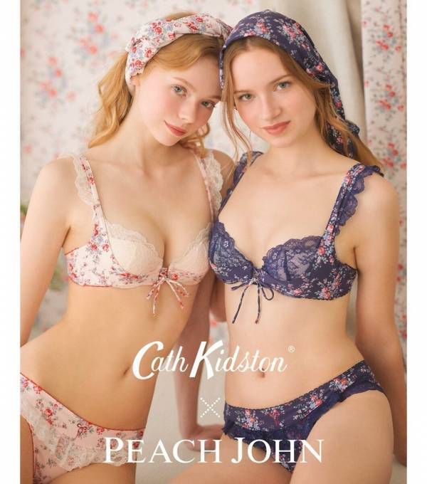【禁断のコラボ】PEACH JOHN×Cath Kidstonが描くノスタルジックな花々に抱かれる、可愛い“誘惑”ランジェリー