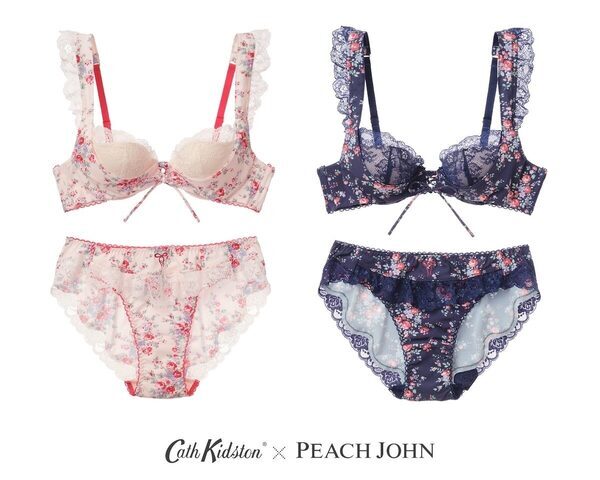 【禁断のコラボ】PEACH JOHN×Cath Kidstonが描くノスタルジックな花々に抱かれる、可愛い“誘惑”ランジェリー