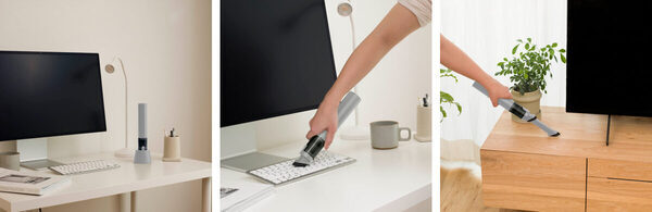 子どものお菓子くず、離乳食こぼし…育児中の「気になったときにすぐ使いたい」をかなえるコードレスクリーナー。インテリアになじむ新色