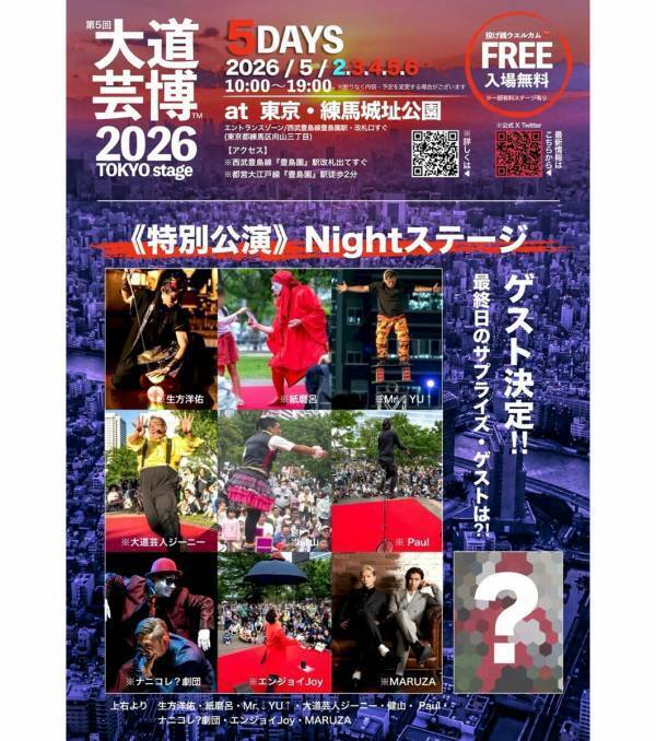 無料なのに本格すぎる！子どもに本物のパフォーマンスを見せたい。GW東京・練馬で世界レベルの大道芸が無料で見られる5日間