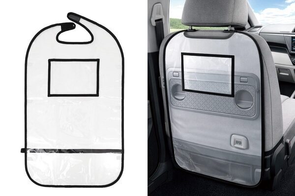 子どもって絶対蹴るよね。ヘッドレストに掛けるだけ・丸洗いOK・1,080円。子育てファミリーカーに絶対あったほうがいいやつ来た