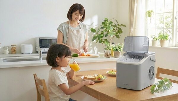 「やば！氷がない！」絶望とサヨナラ！子どもの水筒・麦茶・ドリンク……夏の氷不足ストレスがこれ1台で全部解決する製氷機が登場