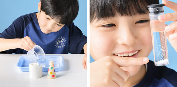 試験管に急にふわっと結晶が現れる瞬間、子どもが絶対興奮する。本格化学実験キット「きらめく宝石結晶」が登場