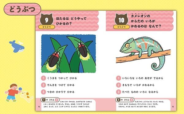 ひらがなが読めたら一人で楽しめる！大人も知らない「なぜ？」が150問。自分でページをめくって「なるほど！」を見つけられる本が登場