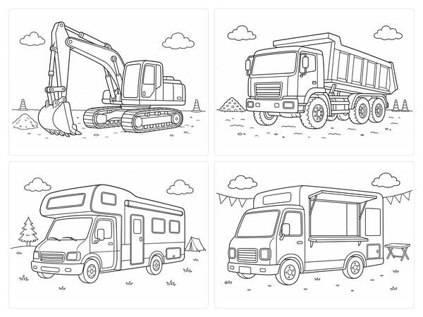 「涼しい部屋で塗りたい！」パトカー・消防車・救急車などの車のぬり絵8選