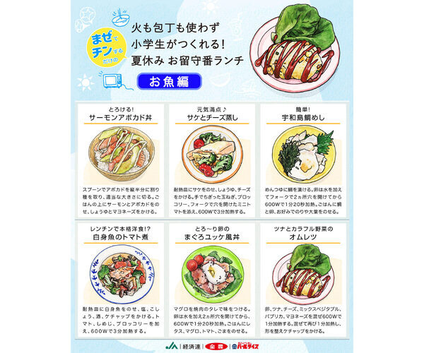 そうめんに飽きたらコレ！ JA全農が提案する、暑い夏にぴったりの「冷やしメシ」＆子どもが作れる「夏休みお留守番ランチ」各3選