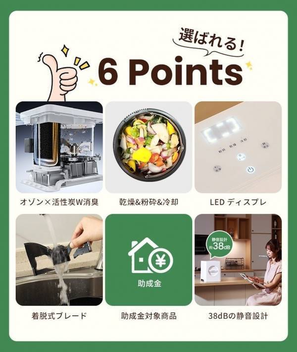1,000gの生ごみが約40gに。家庭用生ごみ処理機が登場