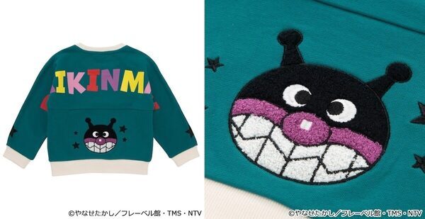 ばいきんまんのバックロゴトレーナーに注目！アンパンマン冬の新作キッズ服が続々登場