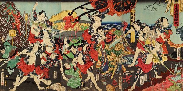 国芳、芳年ら人気浮世絵師が描いた妖怪、霊界、異国の世界を紹介