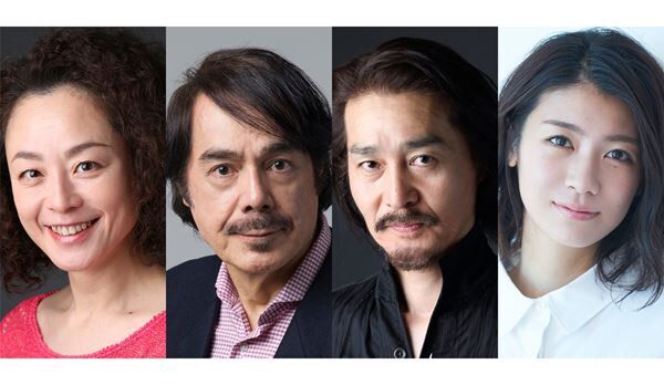 『どん底』の出演者。左から高橋紀恵、立川三貴、廣田高志、瀧内公美