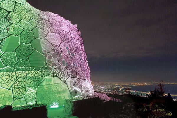 六甲山の春の夜を彩る“光のアート”新バージョンが開始