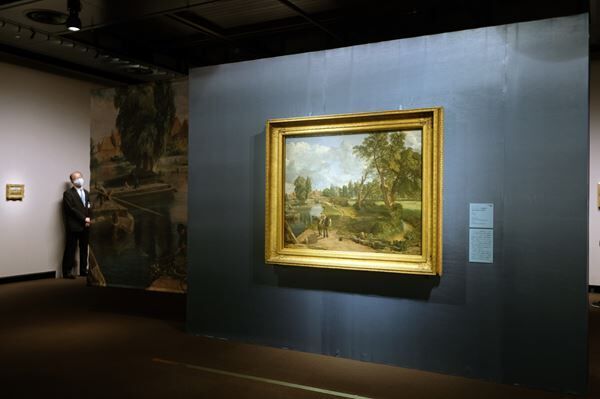展示風景より。ジョン・コンスタブル《フラットフォードの製粉所（航行可能な川の情景》1816-17年テート美術館蔵