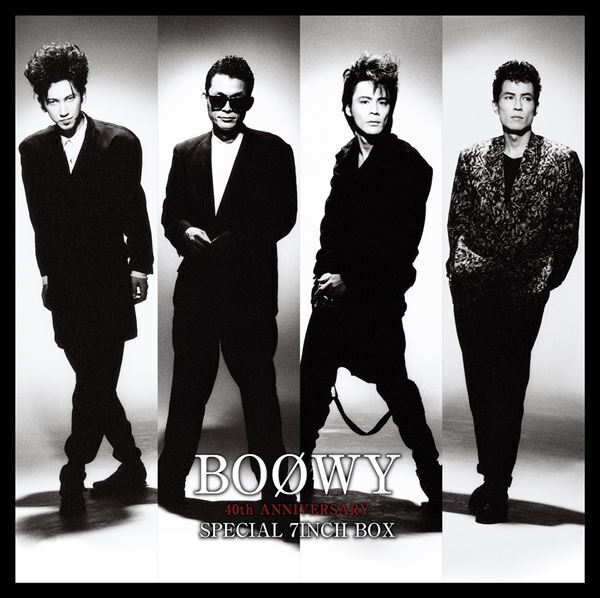 BOØWY結成40周年記念『BOØWY Special 7inch Box』ジャケ写＆展開写真、写真集のページ見本公開