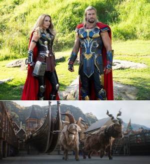 クリス・ヘムズワース「俺は嫌いだね」チャーミングなヤギに嫉妬？　『ソー：ラブ＆サンダー』特別映像公開