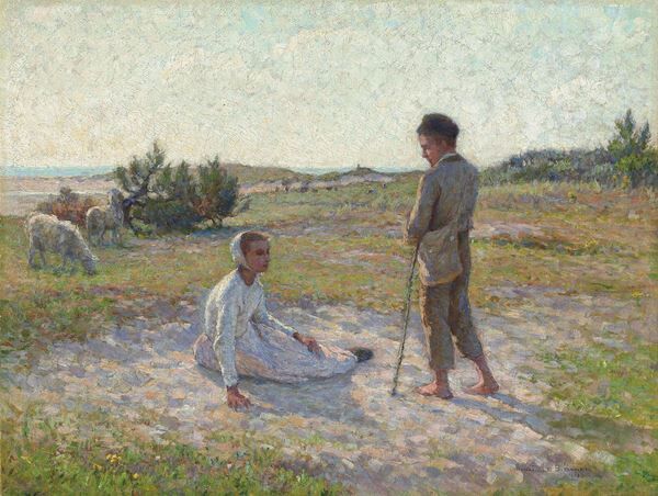 アンリ・ル・シダネル《エタプル、砂地の上》1888年 フランス、個人蔵 (c)Bonhams