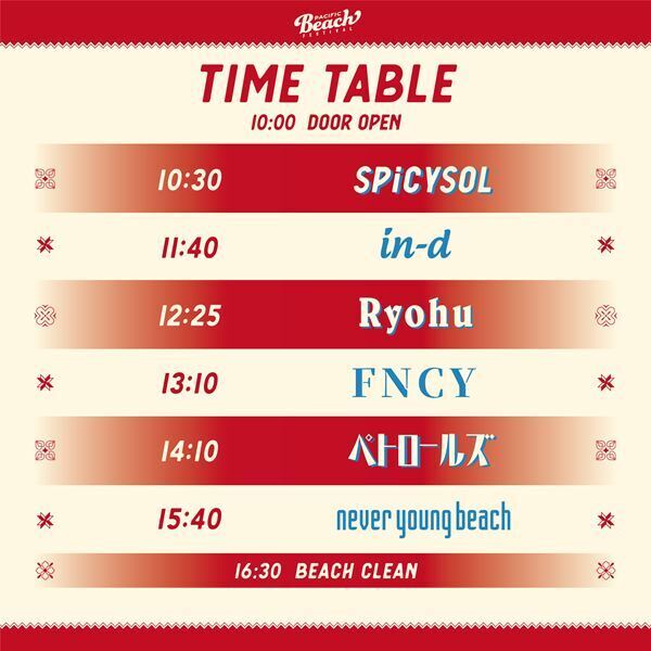 茅ヶ崎のビーチフェス『PACIFIC BEACH FESTIVAL'22』FREE AREAの詳細発表