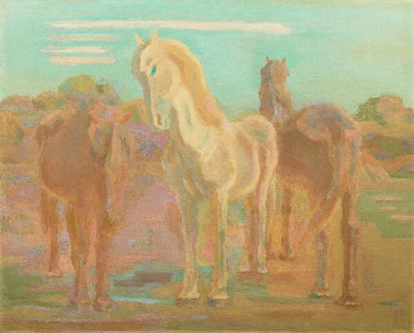 坂本繁二郎《放牧三馬》1932年石橋財団アーティゾン美術館蔵