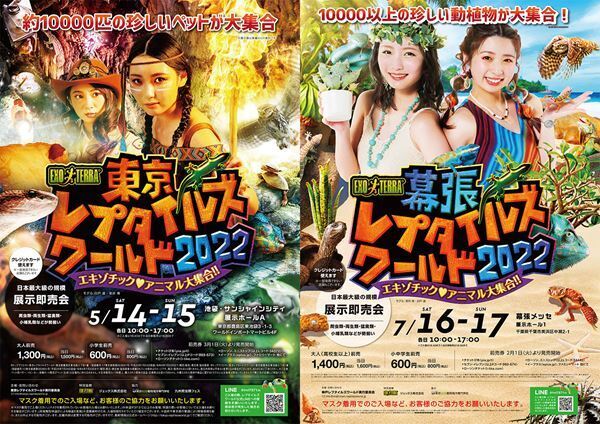 爬虫類とエキゾチックアニマルの展示販売会『レプタイルズワールド』が池袋と幕張で開催