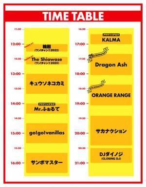 『ビクターロック祭り2022』タイムテーブル発表　トリはサカナクション
