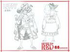 尾田栄一郎が「ROCK×海賊」をテーマに描き下ろし　『ONE PIECE FILM RED』衣装第2弾、“戦闘服”の設定画が到着
