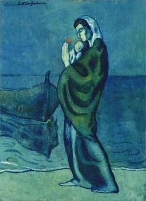 《浜辺の母子像》1902年ポーラ美術館©2022-Succession Pablo Picasso-BCF (JAPAN)