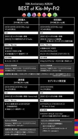Kis-My-Ft2、10周年記念ベストアルバム詳細発表＆予約スタート