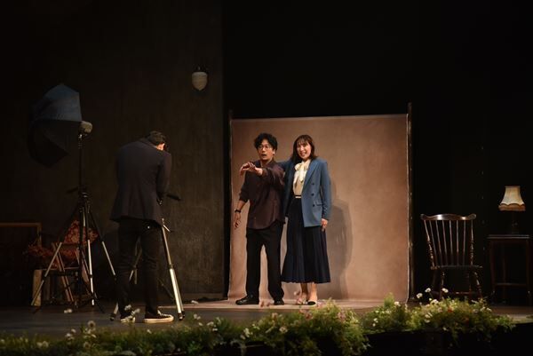 舞台『多重露光』より左から）杉田雷麟、稲垣吾郎、真飛聖