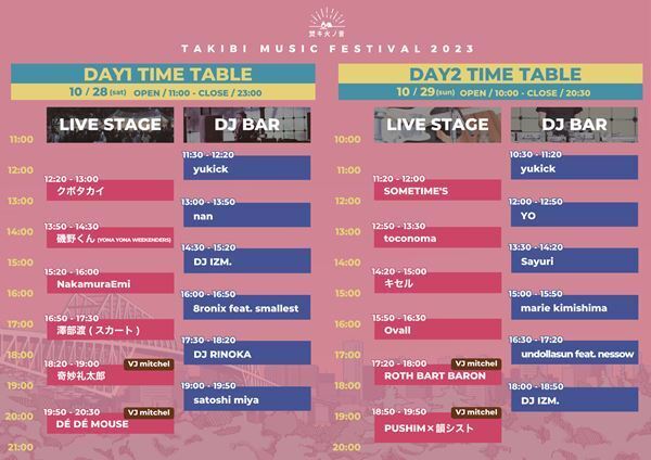 野外音楽フェス『焚キ火ノ音』最終アーティストラインナップ＆タイムテーブル発表