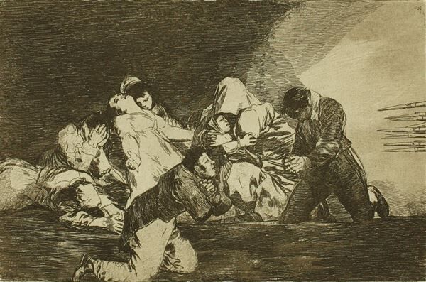フランシスコ・ゴヤ『戦争の惨禍』より「見るにたえない」1810-20年町田市立国際版画美術館蔵