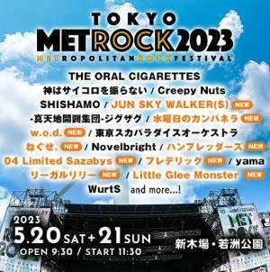 『METROCK 2023』第2弾発表でジュンスカ、水カン、フォーリミ、リトグリら13組追加