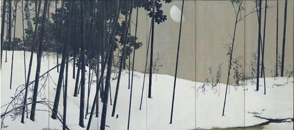 《寒月》（かんげつ）右隻大正元年（1912）京都市美術館【展示期間：6/3～6/18】