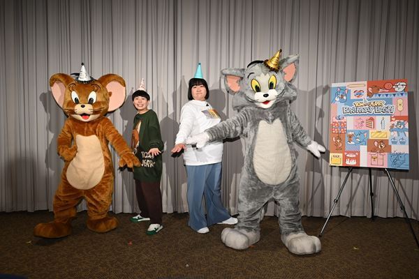 あの「餅つき」ネタのコラボも　「トムとジェリー」お誕生日お祝いイベントにヨネダ2000が登場