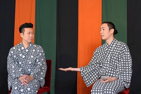 坂東巳之助と中村児太郎「八月納涼歌舞伎」第一部『ゆうれい貸屋』で、父と同じ役を初役で勤める