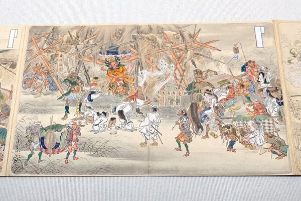 河鍋暁斎《地獄極楽めぐり図》（部分）明治2-5年（1869-72）静嘉堂蔵