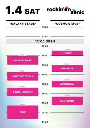 洋楽フェス『rockinʼon sonic』タイムテーブル発表　プライマル、マニックス、ウィーザーらが出演