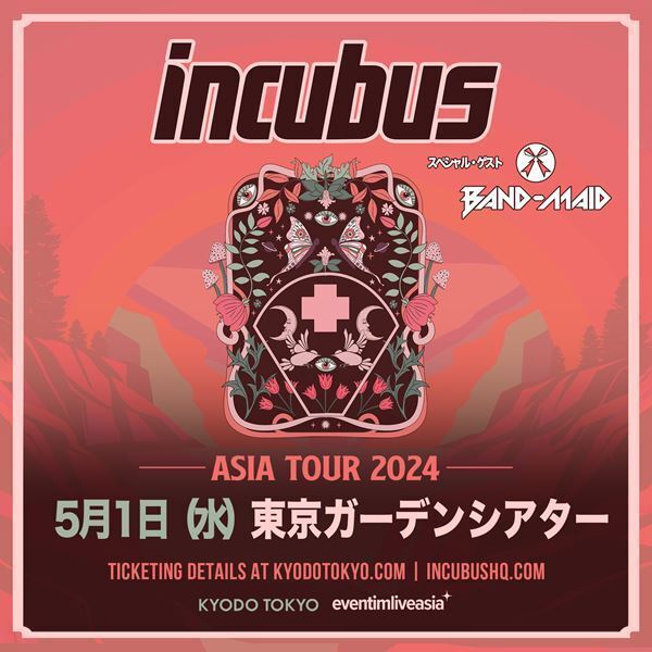 INCUBUS来日公演、スペシャルゲストでBAND-MAID出演決定