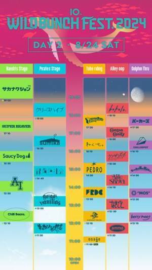 『10th WILD BUNCH FEST. 2024』追加出演アーティスト＆タイムテーブル発表