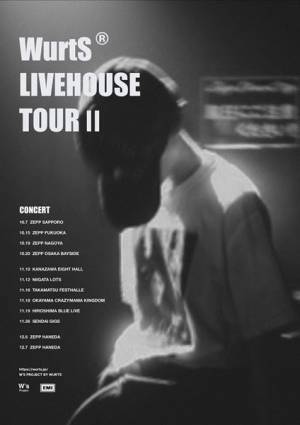 WurtS、秋冬ツアー『WurtS LIVEHOUSE TOUR II』開催決定