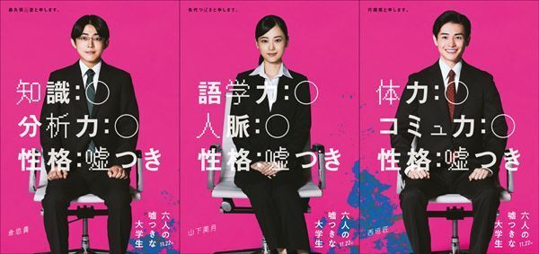 『六人の嘘つきな大学生』山下美月、倉悠貴ら新キャスト発表　登場人物の裏の顔が垣間見えるティザー映像も公開