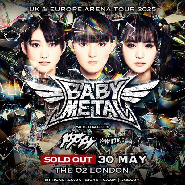 BABYMETAL、日本人アーティスト初の単独ロンドン・O2 アリーナ公演ソールドアウト　ライブビューイング＆ディレイビューイングを日本全国の映画館で開催