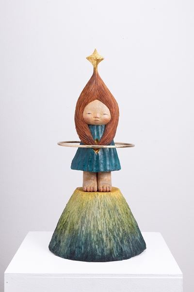 中村萌の個展『connect connect』ポーラ ミュージアム アネックスで　木彫と平面作品約10点を展示