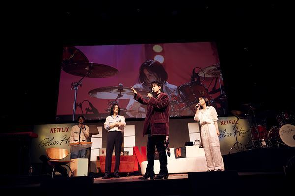 【生演奏映像＆写真55点】佐藤健、宮﨑優、町田啓太、志尊淳がサプライズ登場！ Netflix『グラスハート』TENBLANKによる生演奏に600人が熱狂