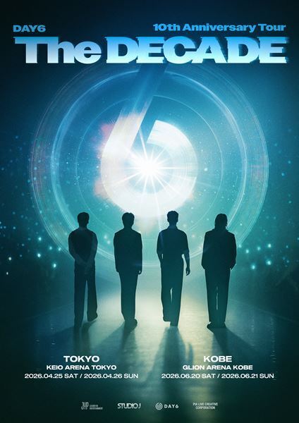 DAY6、デビュー10周年記念ワールドツアー日本公演決定　東京・神戸で開催