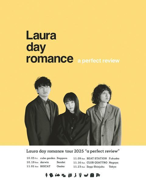 Laura day romance、今秋全国ツアー『Laura day romance tour 2025 a perfect review』開催
