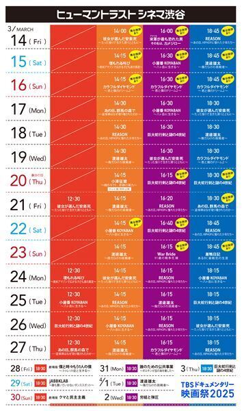 『TBSドキュメンタリー映画祭2025』に豪華ゲストが多数登壇！ 東京会場の上映スケジュール発表